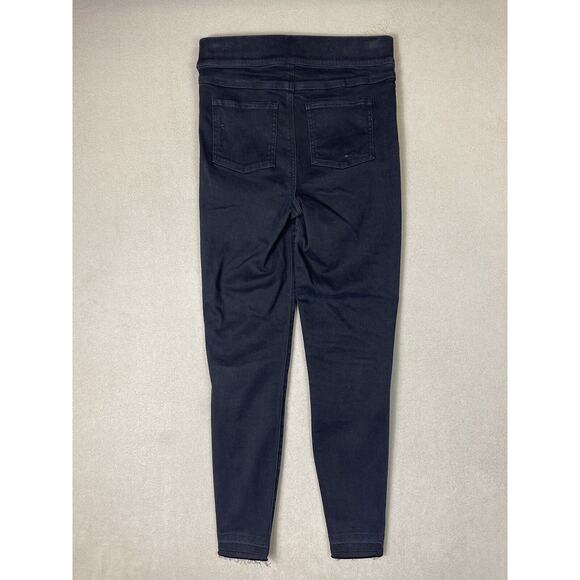 Spanx Jeans Womens Small Black Distressed Skinny Slim Denim Adult - Picture 9 of 10